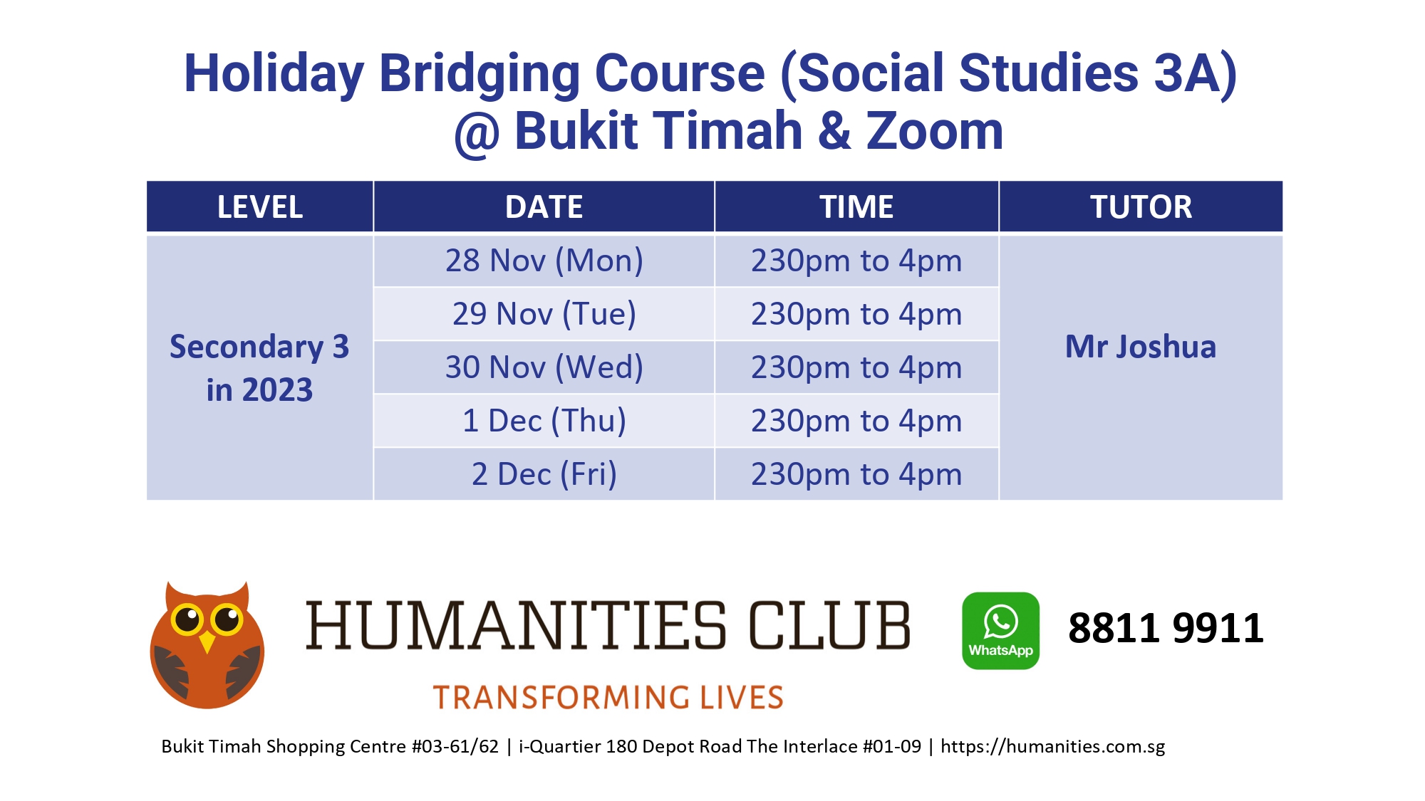 Holiday Bridging course Social studies 